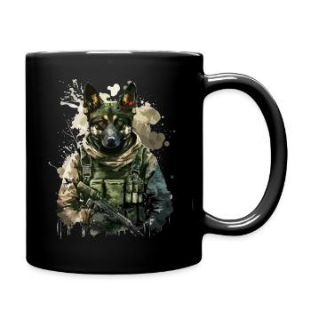 Berger allemand - Soldat - Mug uni - noir - Droite