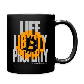 LIFE LIBERTY EIGENTUM - Tasse einfarbig - Schwarz - Rechts