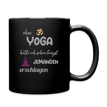 Yoga Meditation Namaste Om Chakra Yoga Spruch - Tasse einfarbig - Schwarz - Rechts