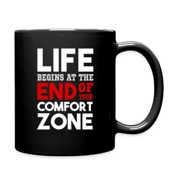 Comfort Zone Training Workout Gym Sport Motivation - Mug uni - noir - Droite