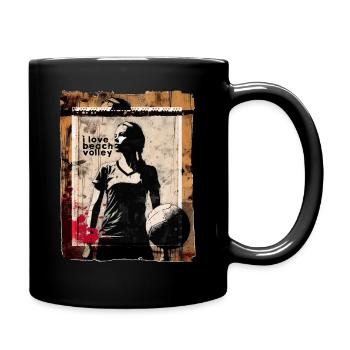 Beach volley - t shirt papa - Mug uni - noir - Droite