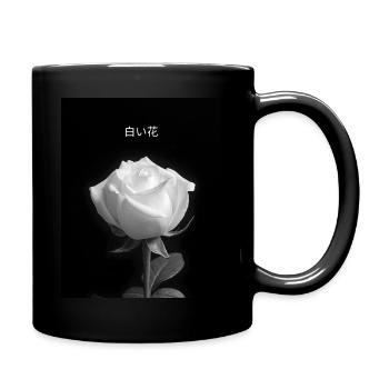 Shiroi hana - Conception de fleurs blanches - Mug uni - noir - Droite