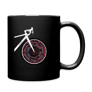 Vélo fleurs - Mug uni - noir - Droite