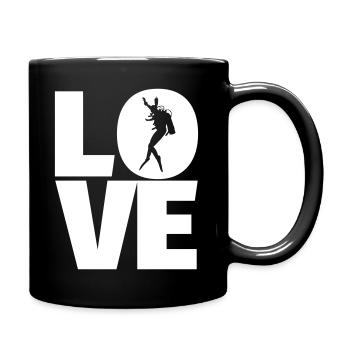 LOVE Diving- Diver Gift - Full Colour Mug - black - Right