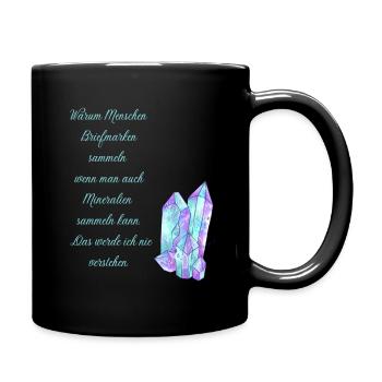 Mineralien - Tasse einfarbig - Schwarz - Rechts