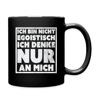 Lustige Sprüche T-Shirt online bestellen ,nur hier - Tasse einfarbig - Schwarz - Rechts
