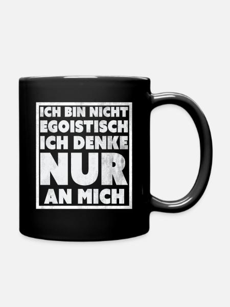 Lustige Sprüche T-Shirt online bestellen ,nur hier - Tasse einfarbig - Schwarz