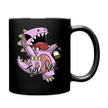 Tea Rex - Tasse einfarbig - Schwarz - Rechts