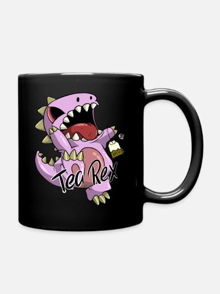 Tea Rex - Tasse einfarbig - Schwarz