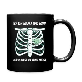 Ich bin Mama und mtva, ich habe keine angst - Tasse einfarbig - Schwarz - Rechts