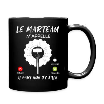 Marteau m'appelle Cadeau Musculation Fitness Sport - Mug uni - noir - Droite