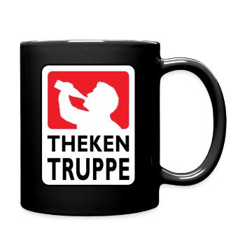 Thekentruppe - Kreisliga und Kreisklasse - Tasse einfarbig - Schwarz - Rechts