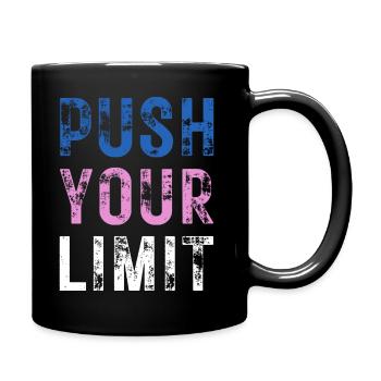 REPOUSSEZ VOS LIMITES – Couleur bleue, rose, blanche - Mug uni - noir - Droite