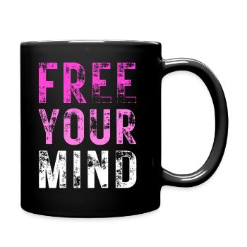LIBÉREZ VOTRE – Couleur Violet, Rose, Blanc - Mug uni - noir - Droite