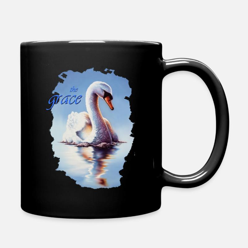 Swan - Full Colour Mug - black