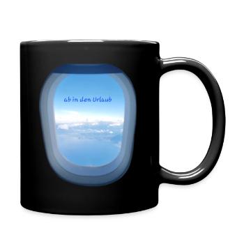 ab in den Urlaub - Tasse einfarbig - Schwarz - Rechts