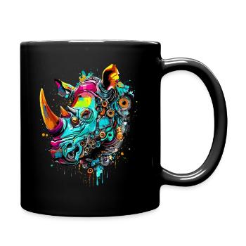 Rhinocéros mécanique créatif - Mug uni - noir - Droite