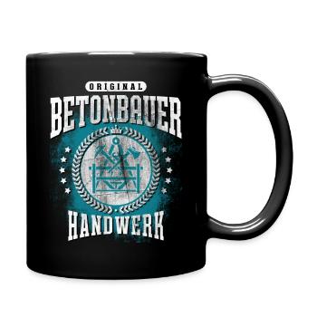 Betonbauer T-Shirt - Tasse einfarbig - Schwarz - Rechts