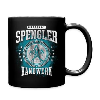 Spengler T-Shirt - Tasse einfarbig - Schwarz - Rechts