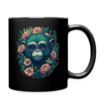 Monkey flower - Tasse einfarbig - Schwarz - Rechts