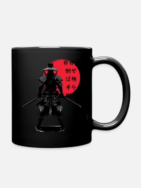 Samurai Schwertkämpfer - Tasse einfarbig - Schwarz