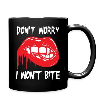 I Wont Bite Dentist - Tasse einfarbig - Schwarz - Rechts