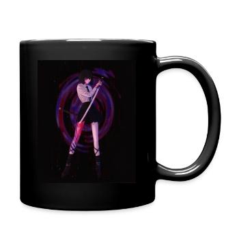 Samurai Mädchen - Tasse einfarbig - Schwarz - Rechts