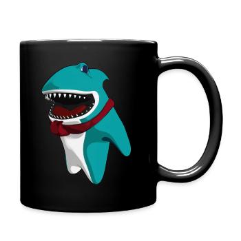 shark - Tasse einfarbig - Schwarz - Rechts