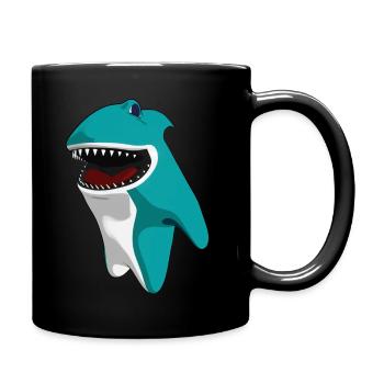 Hai - Tasse einfarbig - Schwarz - Rechts