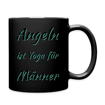 Angeln ist Yoga für Männer - Tasse einfarbig - Schwarz - Rechts
