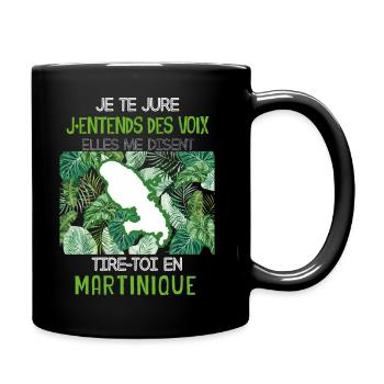 Tire-toi en Martinique Cadeau Homme Et Femme - Mug uni - noir - Droite