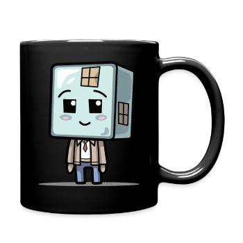 Cubeman - Tasse einfarbig - Schwarz - Rechts
