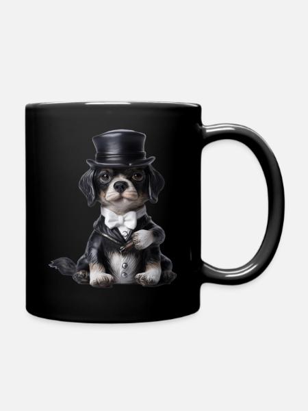 Dog for dog lovers and dog lovers - Full Colour Mug - black
