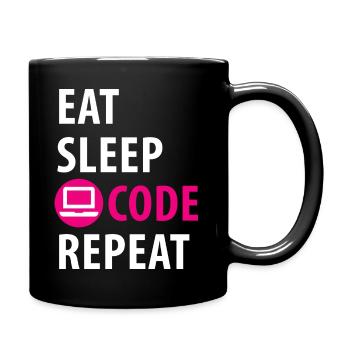 Programmer, Developer, Coder - Full Colour Mug - black - Right