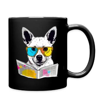 Lole dog scholar - Full Colour Mug - black - Right
