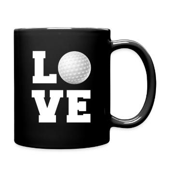 Love Golf Golfplatz Golfspieler I love Golf - Tasse einfarbig - Schwarz - Rechts
