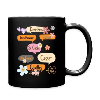 Derrière tous homme patient, se cache une femme... - Mug uni - noir - Droite