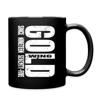Motorcycle Biker Goldwing Gold Wing 1975 - Full Colour Mug - black - Right