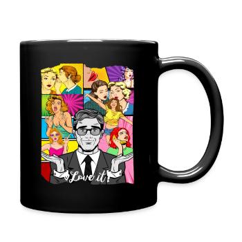 Man and Woman life comics - Full Colour Mug - black - Right
