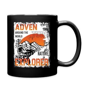 Motorcycle Boxer Adventure Gentlemen Scrambler - Full Colour Mug - black - Right