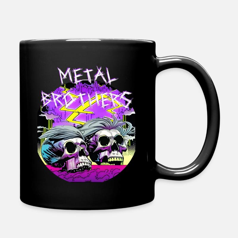 Metal Brothers Skulls - Full Colour Mug - black