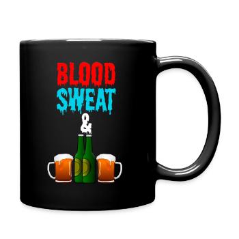 Blood Sweat and BEERS - Full Colour Mug - black - Right