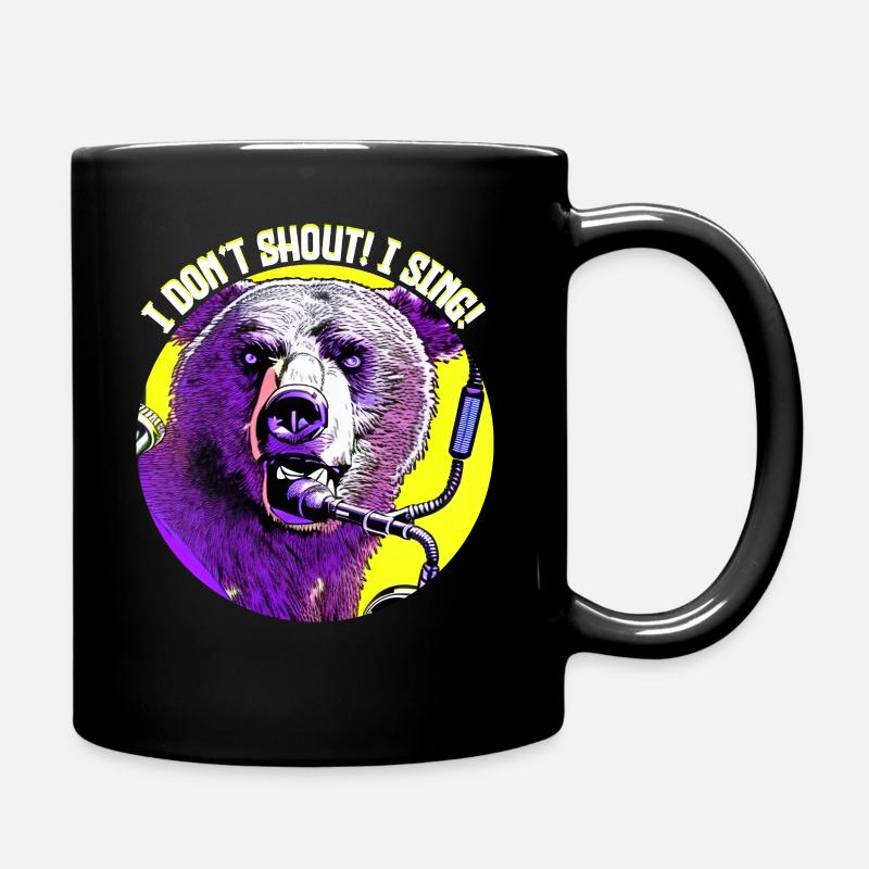 I don't shot! I sing - Bear - Full Colour Mug - black
