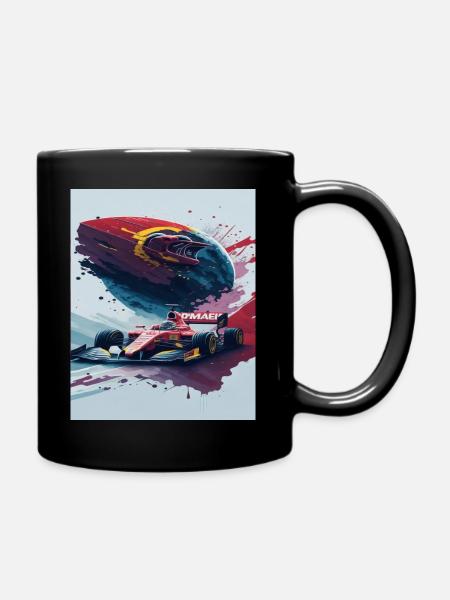 Style d’éclaboussure aquarelle de voiture de course - Mug uni - noir