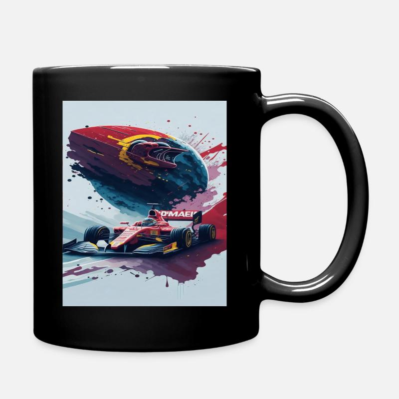 Style d’éclaboussure aquarelle de voiture de course - Mug uni - noir