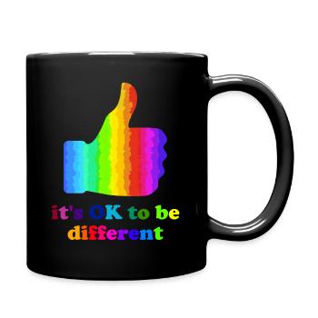 it´s OK to be different - Tasse einfarbig - Schwarz - Rechts