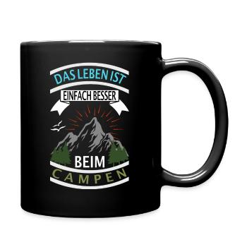 DAS LEBEN IST EINFACH BESSER BEIM CAMPEN - Camping - Tasse einfarbig - Schwarz - Rechts