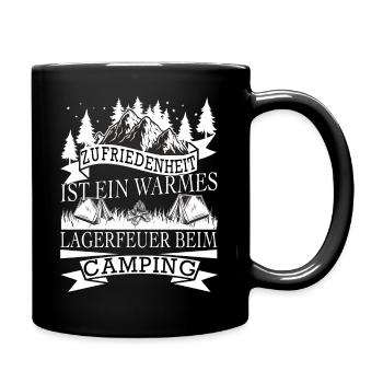 WARMES LAGERFEUER BEIM CAMPING - Campingplatz - Tasse einfarbig - Schwarz - Rechts