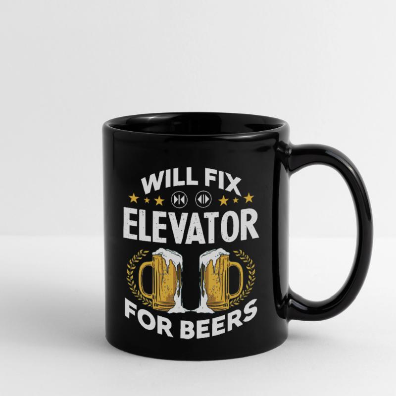 Will Fix Elevators - Elevator Mechanic Beer Tasse einfarbig