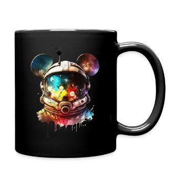 Astronaut Mouse, Helmet, Spacesuit, Space, Space - Full Colour Mug - black - Right